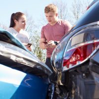 Two teens in a car wreck