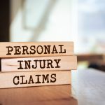 Wooden blocks with words 'Personal injury claims'.