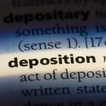 deposition word in a dictionary. deposition concept