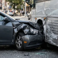 car-accident-collision-with-passenger-vehicle-smashed-into-side-of-large-bus-on-city-street-traffic