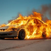 car-engulfed-in-flames-on-a-deserted-road-during-daytime car-engulfed-in-flames-on-a-deserted-road-during-daytime
